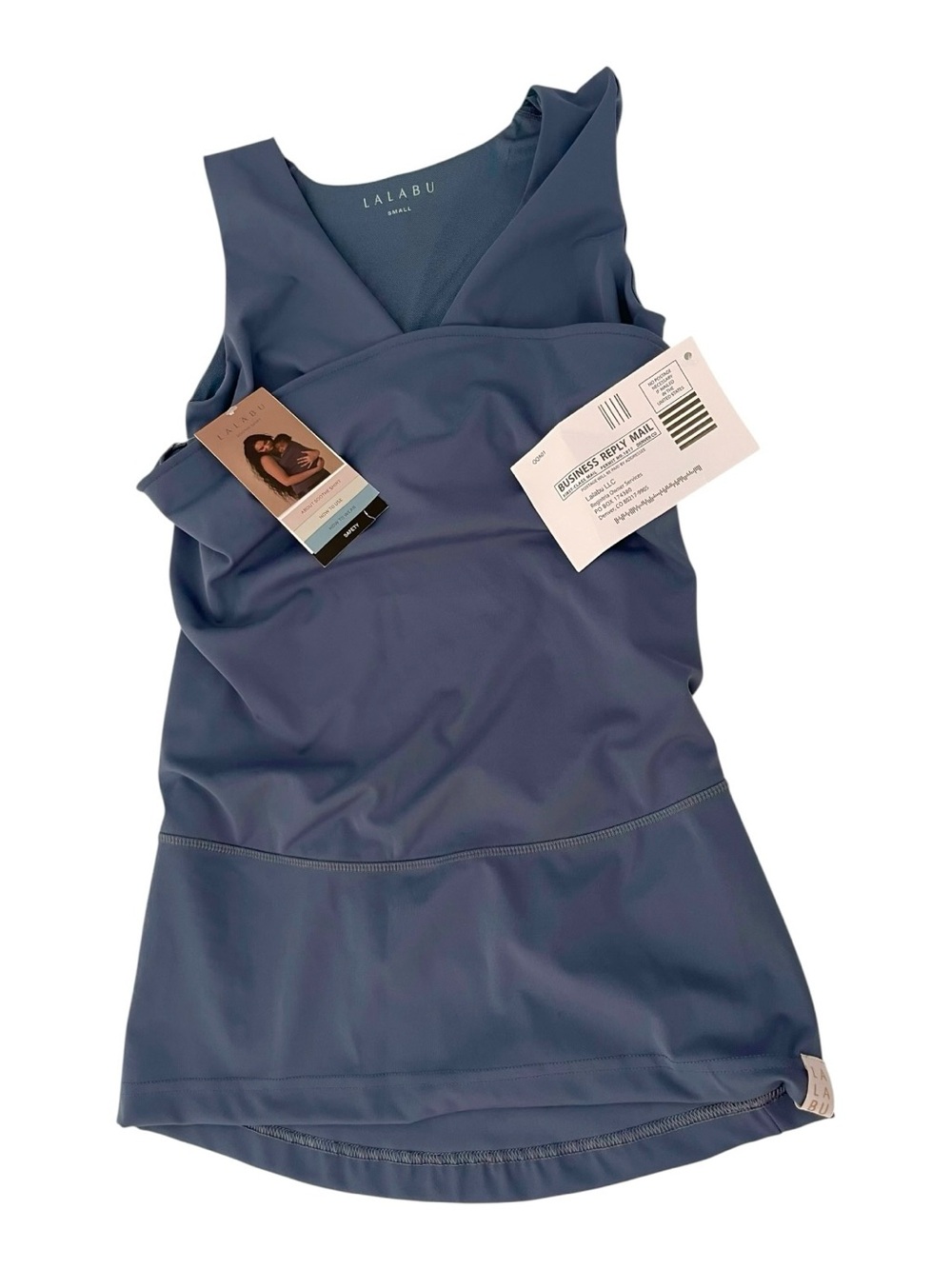 LALABU Soothe Shirt Small Blue Babywearing Nursing Tank Top NWT Kangaroo